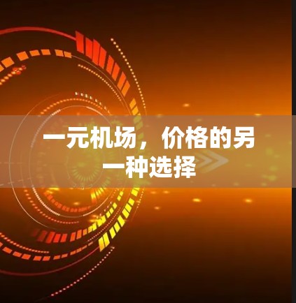 一元机场,价格的另一种选择 一元机场,价格的另一种选择