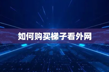 如何购买梯子看外网 如何购买梯子看外网