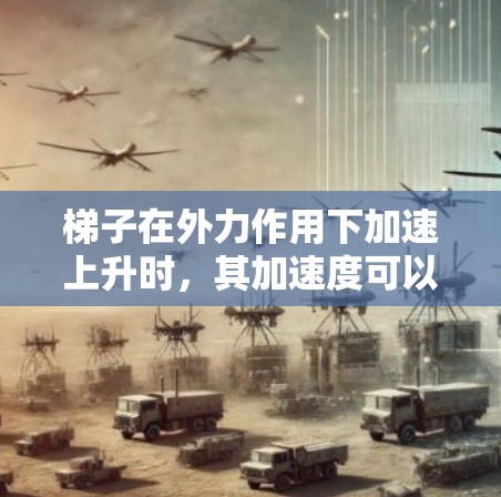 梯子在外力作用下加速上升时，其加速度可以通过牛顿第二定律和力的分解来计算。以下是对问题的详细分析