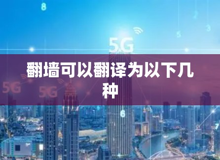 翻墙可以翻译为以下几种 翻墙可以翻译为以下几种