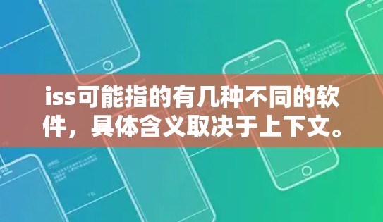iss可能指的有几种不同的软件，具体含义取决于上下文。以下是一些可能的解释